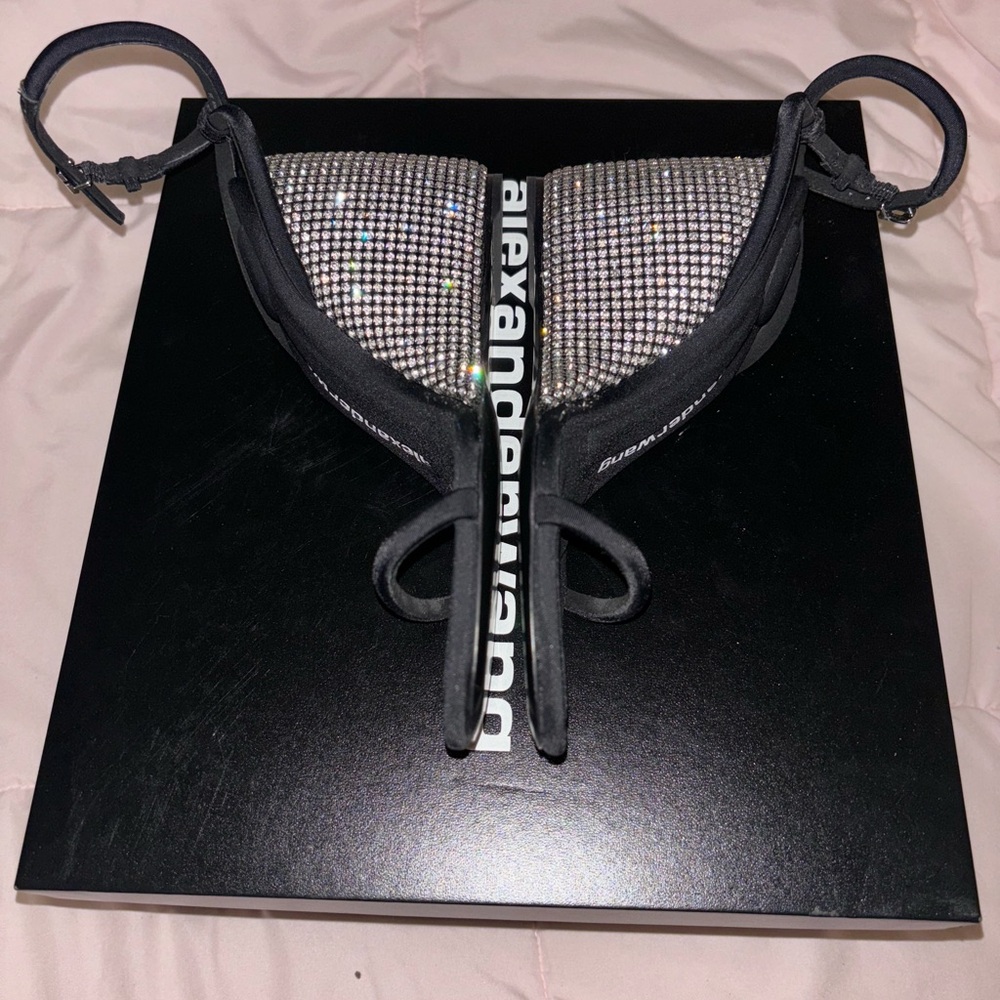 Alexander Wang Black and Silver Wedge